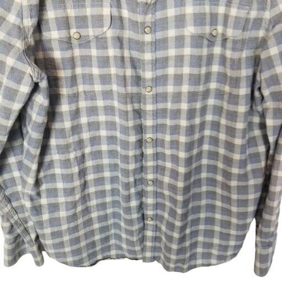 Lucky Brand Mens Checker Western Shirt Size XXL Pearl Snap Cowboy Country Rodeo - Picture 3 of 7